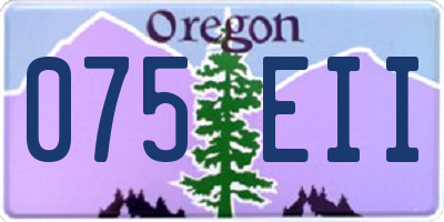OR license plate 075EII