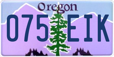 OR license plate 075EIK