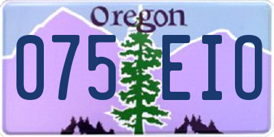 OR license plate 075EIO