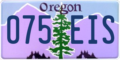 OR license plate 075EIS