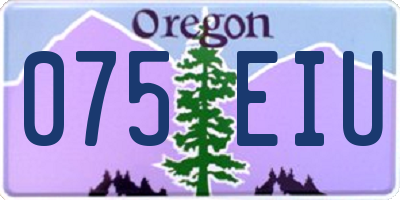 OR license plate 075EIU