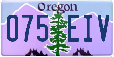OR license plate 075EIV