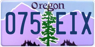 OR license plate 075EIX