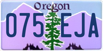 OR license plate 075EJA