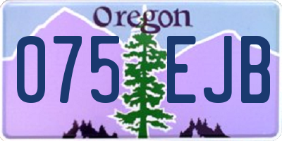 OR license plate 075EJB