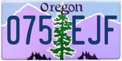 OR license plate 075EJF