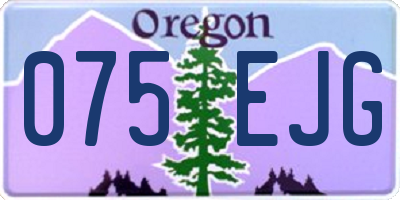 OR license plate 075EJG