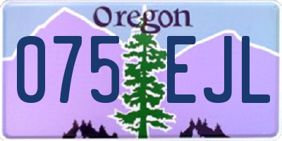 OR license plate 075EJL