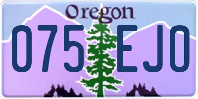 OR license plate 075EJO