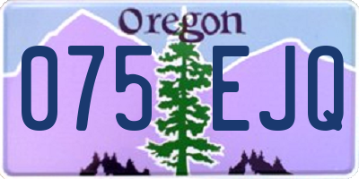 OR license plate 075EJQ