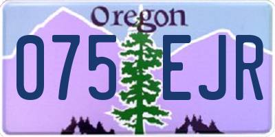 OR license plate 075EJR