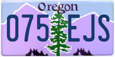 OR license plate 075EJS