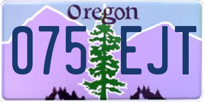 OR license plate 075EJT