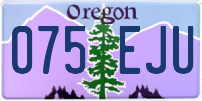 OR license plate 075EJU