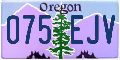 OR license plate 075EJV