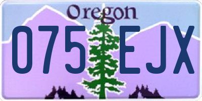OR license plate 075EJX