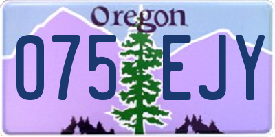 OR license plate 075EJY