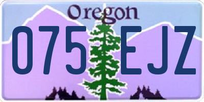 OR license plate 075EJZ