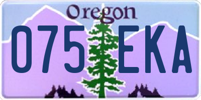 OR license plate 075EKA