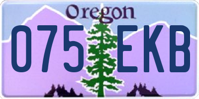 OR license plate 075EKB