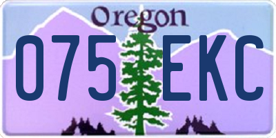 OR license plate 075EKC