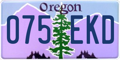OR license plate 075EKD