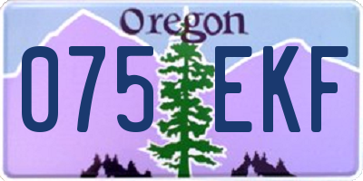 OR license plate 075EKF