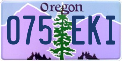 OR license plate 075EKI