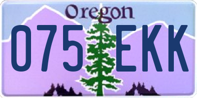 OR license plate 075EKK