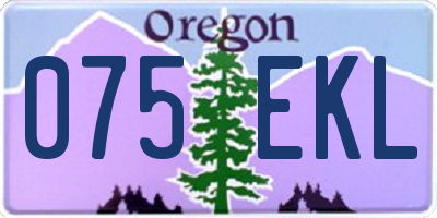 OR license plate 075EKL