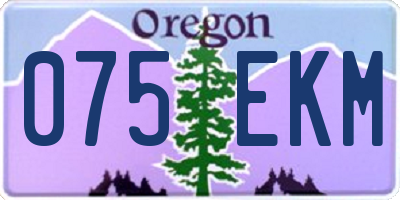 OR license plate 075EKM