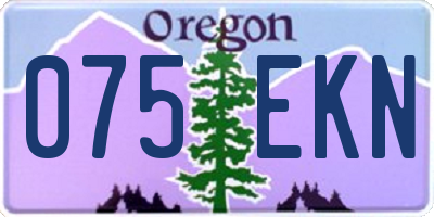 OR license plate 075EKN