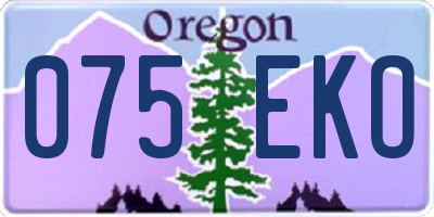 OR license plate 075EKO
