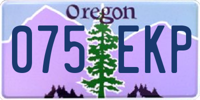 OR license plate 075EKP
