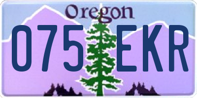 OR license plate 075EKR