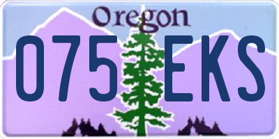 OR license plate 075EKS