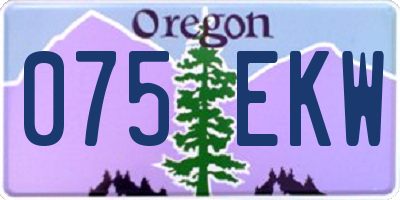 OR license plate 075EKW