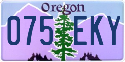 OR license plate 075EKY