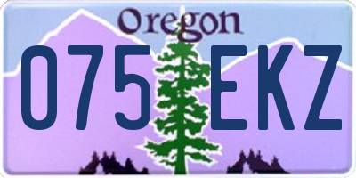OR license plate 075EKZ