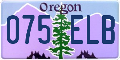 OR license plate 075ELB