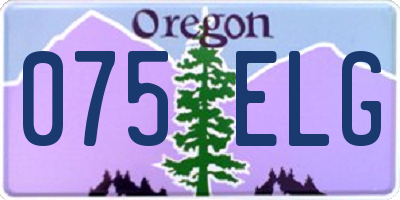 OR license plate 075ELG