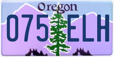 OR license plate 075ELH