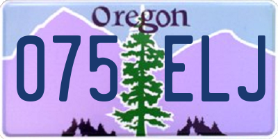 OR license plate 075ELJ