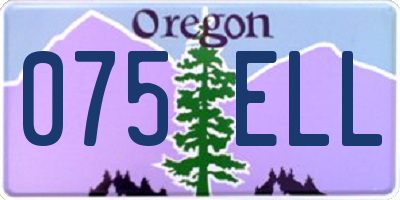 OR license plate 075ELL