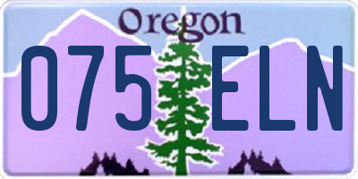 OR license plate 075ELN