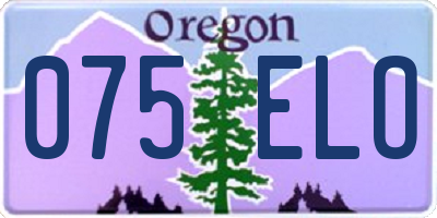 OR license plate 075ELO