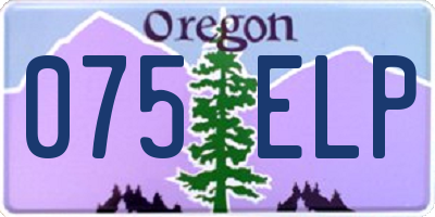 OR license plate 075ELP