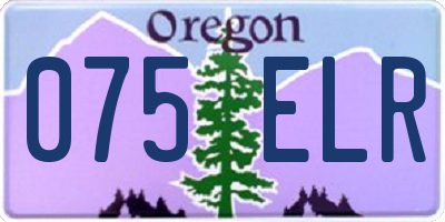 OR license plate 075ELR