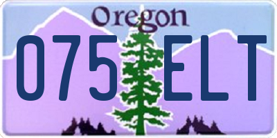 OR license plate 075ELT