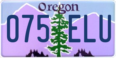 OR license plate 075ELU